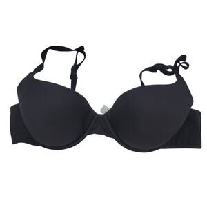 Wonderbra Underwire Bra T-Shirt Size 36C Statement Makers Black Lightly Lined